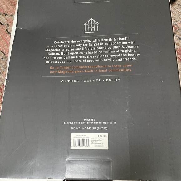 Festive Plaid 36" Christmas Snow Tube Red/Green/Cream - Hearth & Hand™ Magnolia - Picture 5 of 7